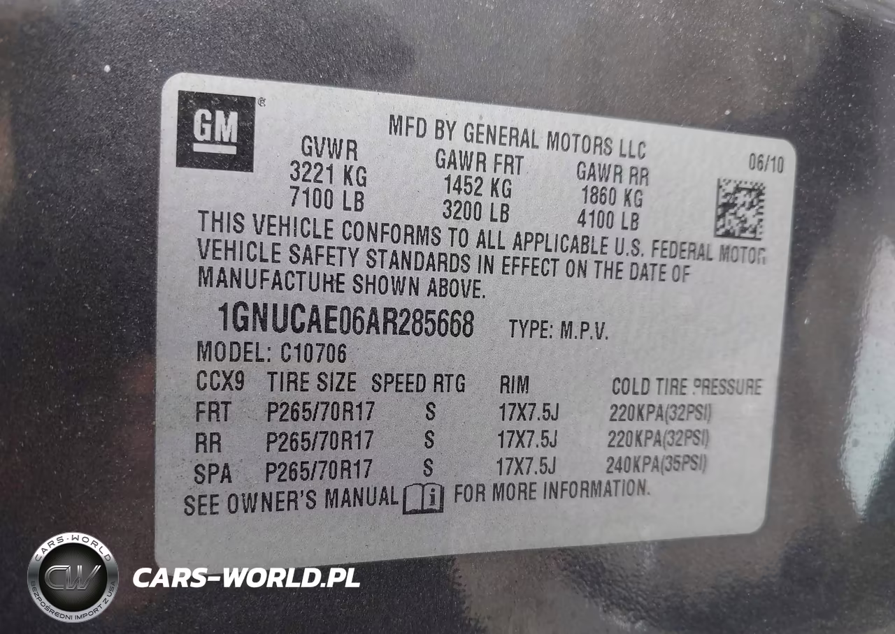 2010 Chevrolet Tahoe Ls VIN:1GNUCAE06AR285668 - 9
