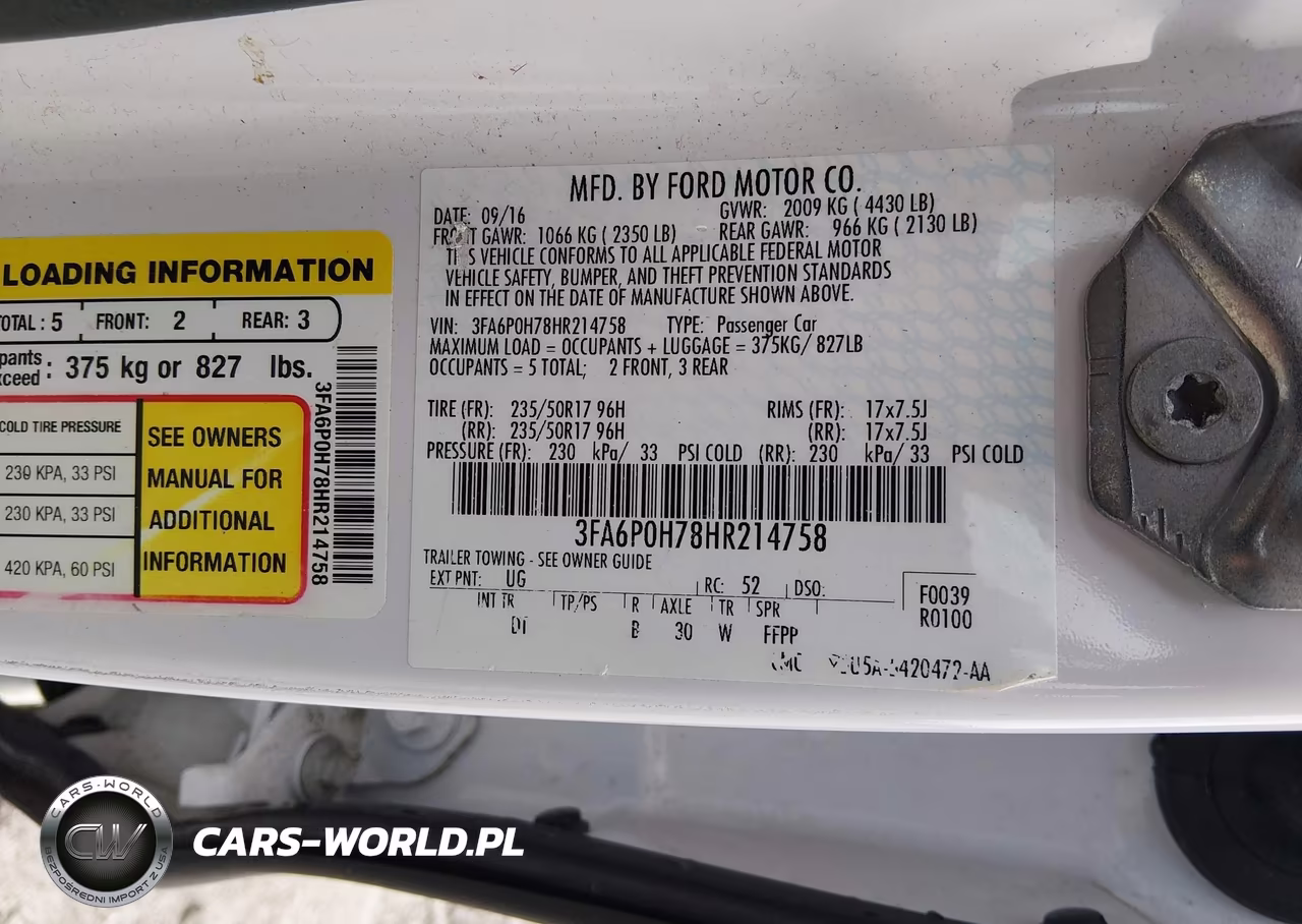 2017 Ford Fusion Se VIN:3FA6P0H78HR214758 - 9