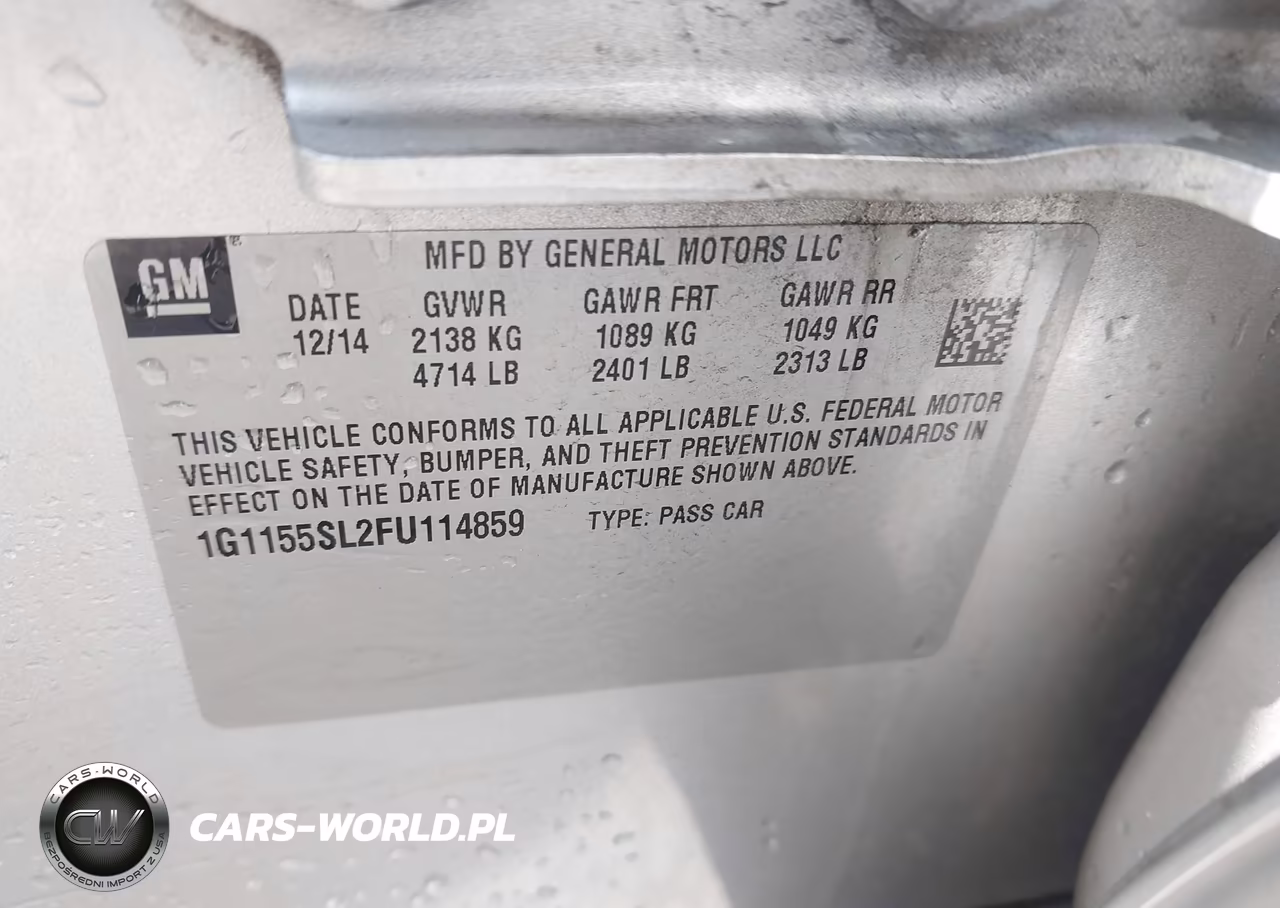 2015 Chevrolet Impala 1Lz VIN:1G1155SL2FU114859 - 9
