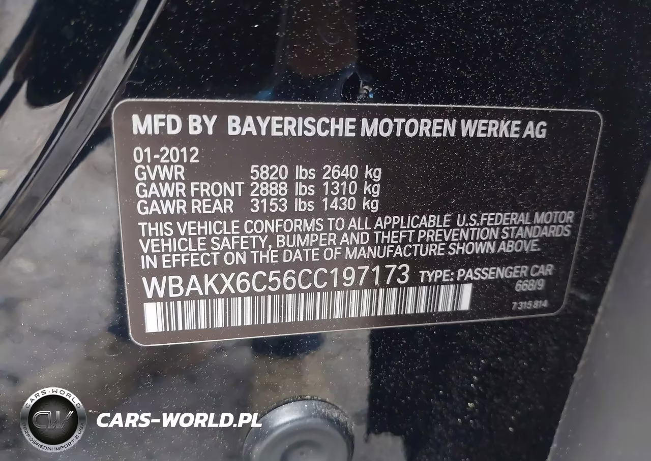 2012 BMW Activehybrid 750 VIN:WBAKX6C56CC197173 - 9