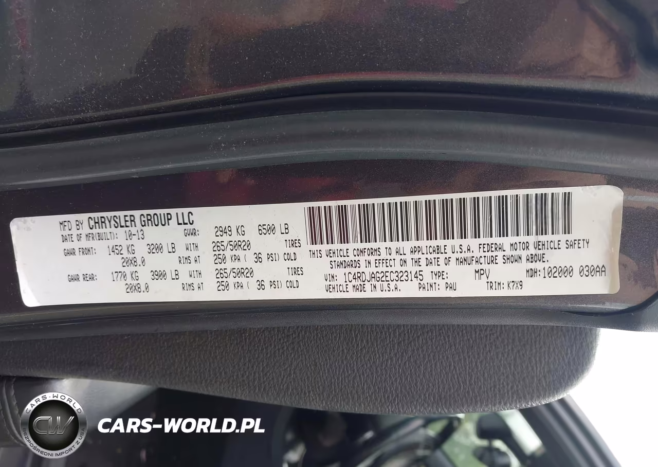 2014 Dodge Durango Sxt VIN:1C4RDJAG2EC323145 - 9