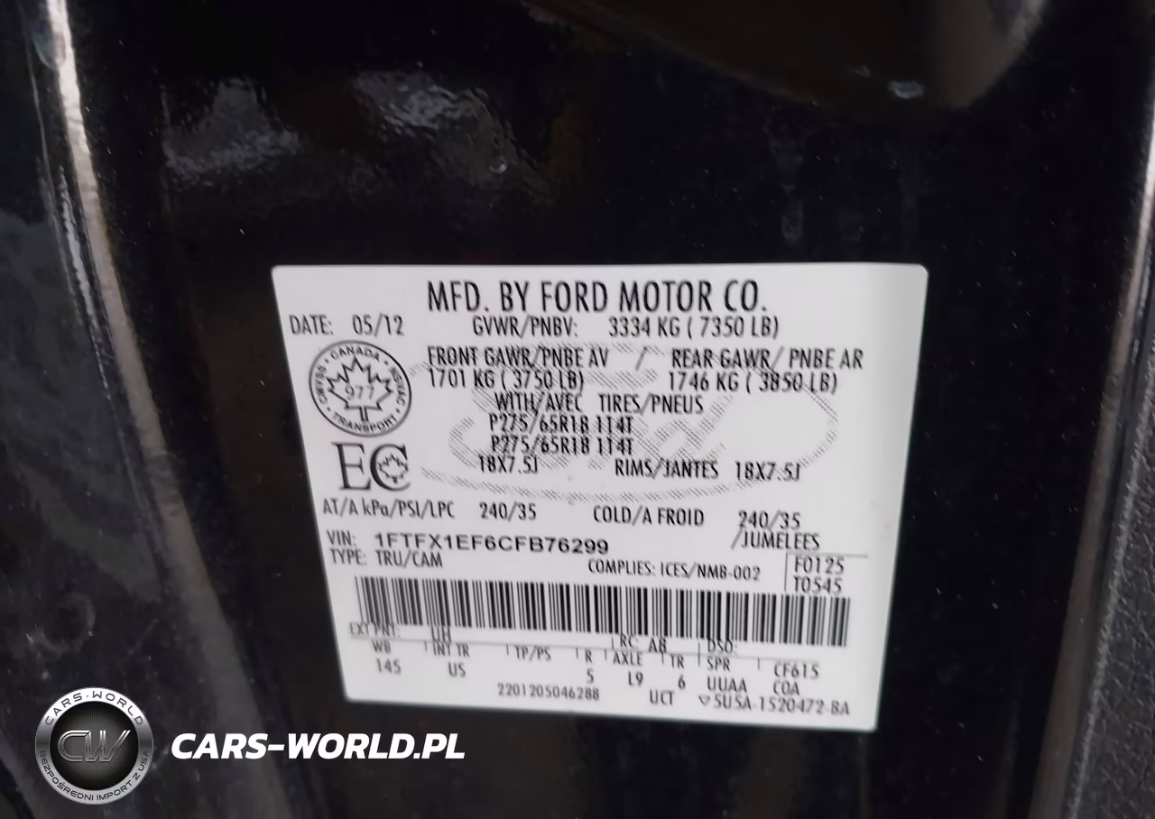 2012 Ford F-150 Xlt VIN:1FTFX1EF6CFB76299 - 9