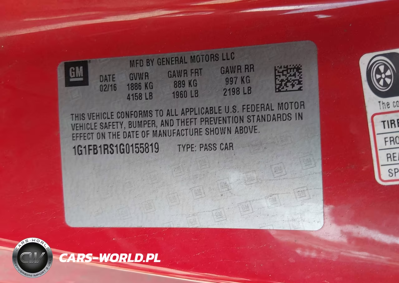 2016 Chevrolet Camaro 1Lt VIN:1G1FB1RS1G0155819 - 9