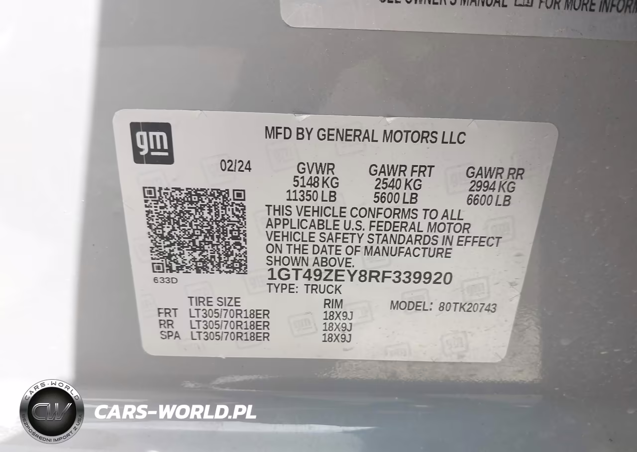 2024 GMC Sierra 2500Hd 4Wd Standard Bed At4X VIN:1GT49ZEY8RF339920 - 8