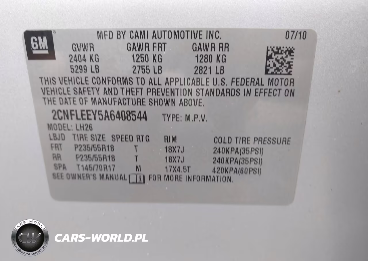 2010 Chevrolet Equinox Lt VIN:2CNFLEEY5A6408544 - 9
