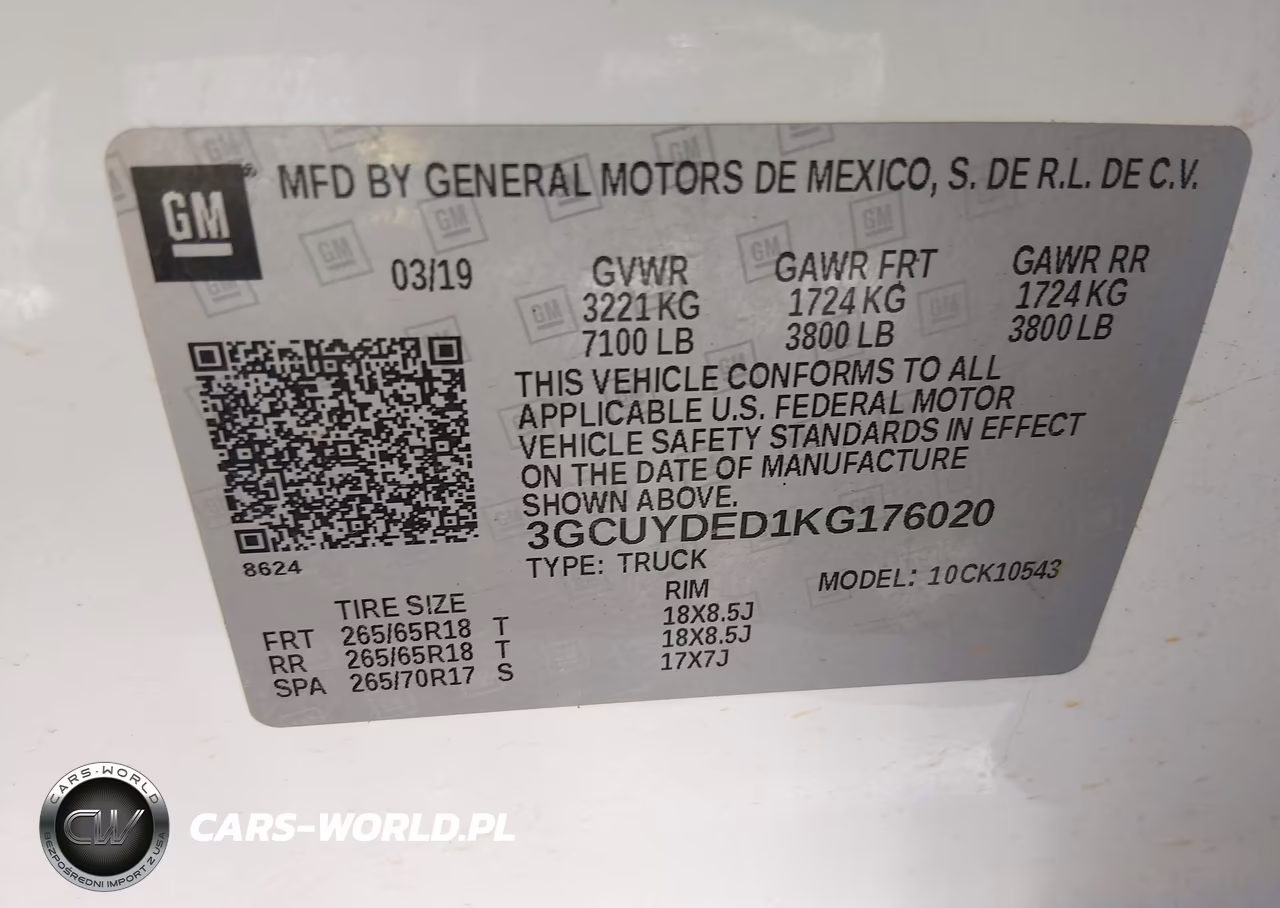 2019 Chevrolet Silverado 1500 Lt VIN:3GCUYDED1KG176020 - 9