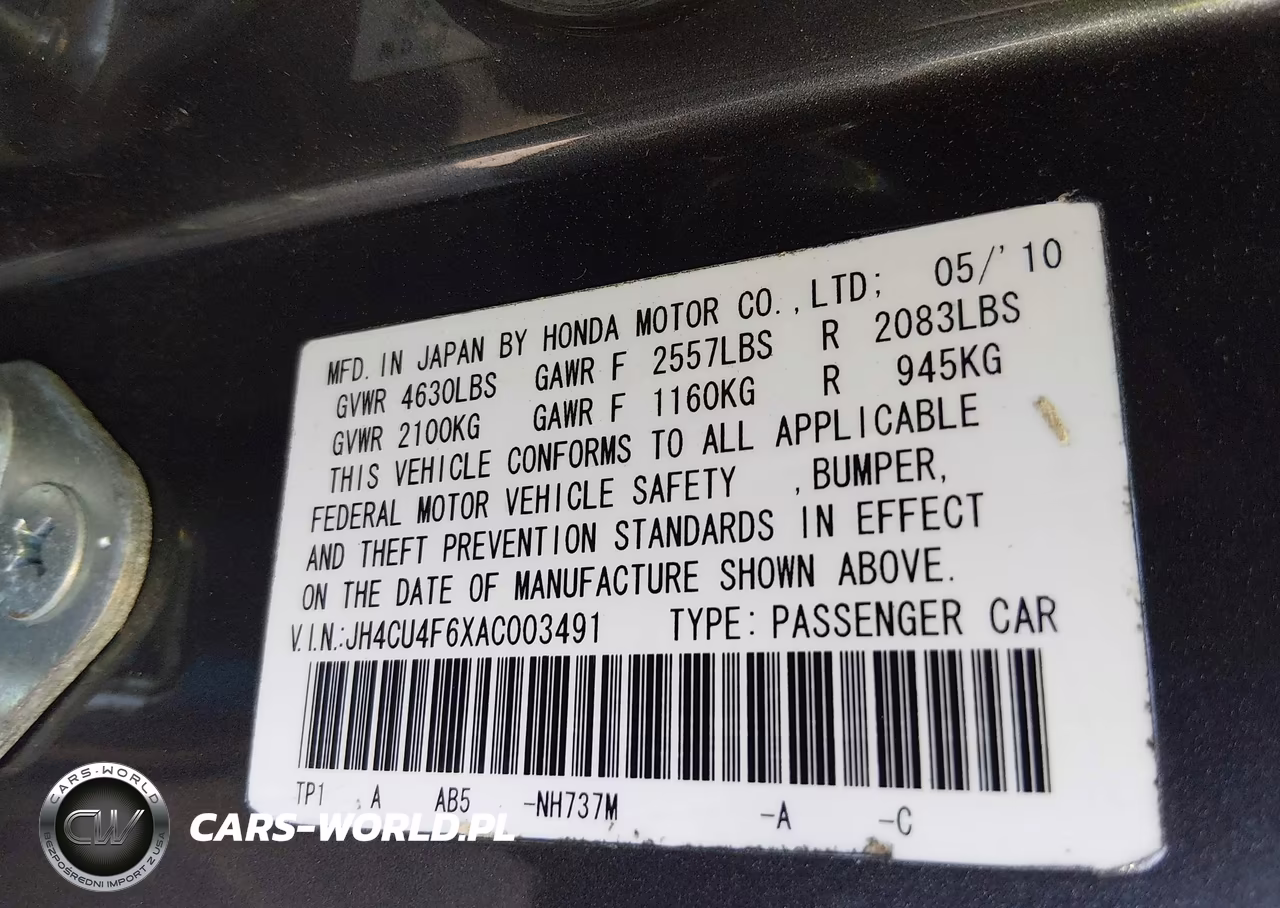 2010 Acura Tsx 3.5 VIN:JH4CU4F6XAC003491 - 9
