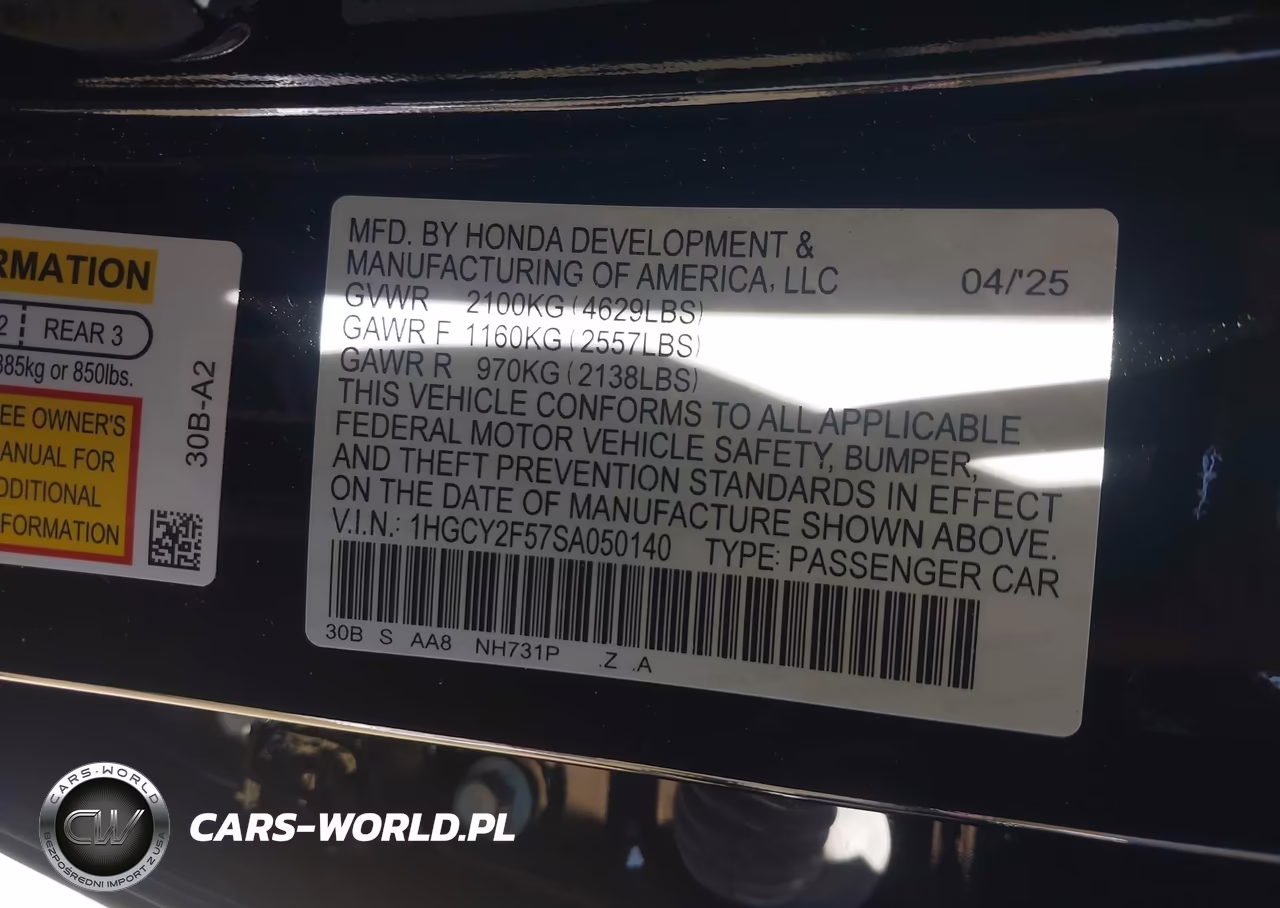2025 Honda Accord Hybrid Sport VIN:1HGCY2F57SA050140 - 9