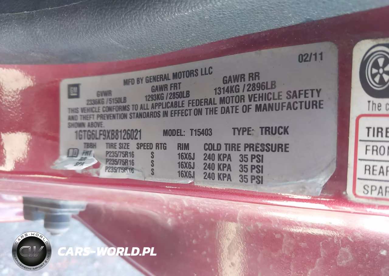 2011 GMC Canyon Work Truck VIN:1GTG6LF9XB8126021 - 9
