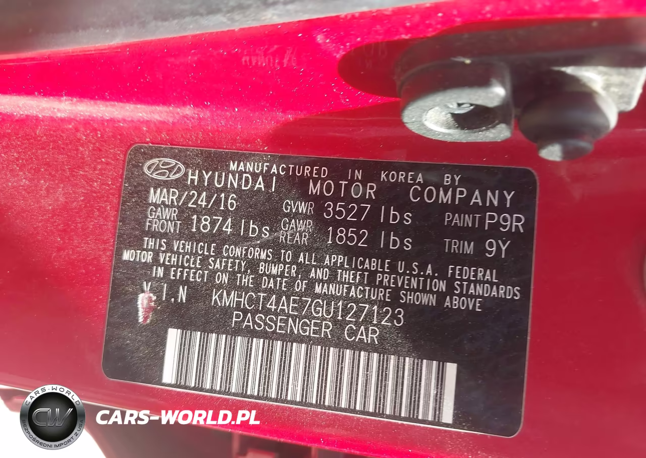 2016 Hyundai Accent Se VIN:KMHCT4AE7GU127123 - 9