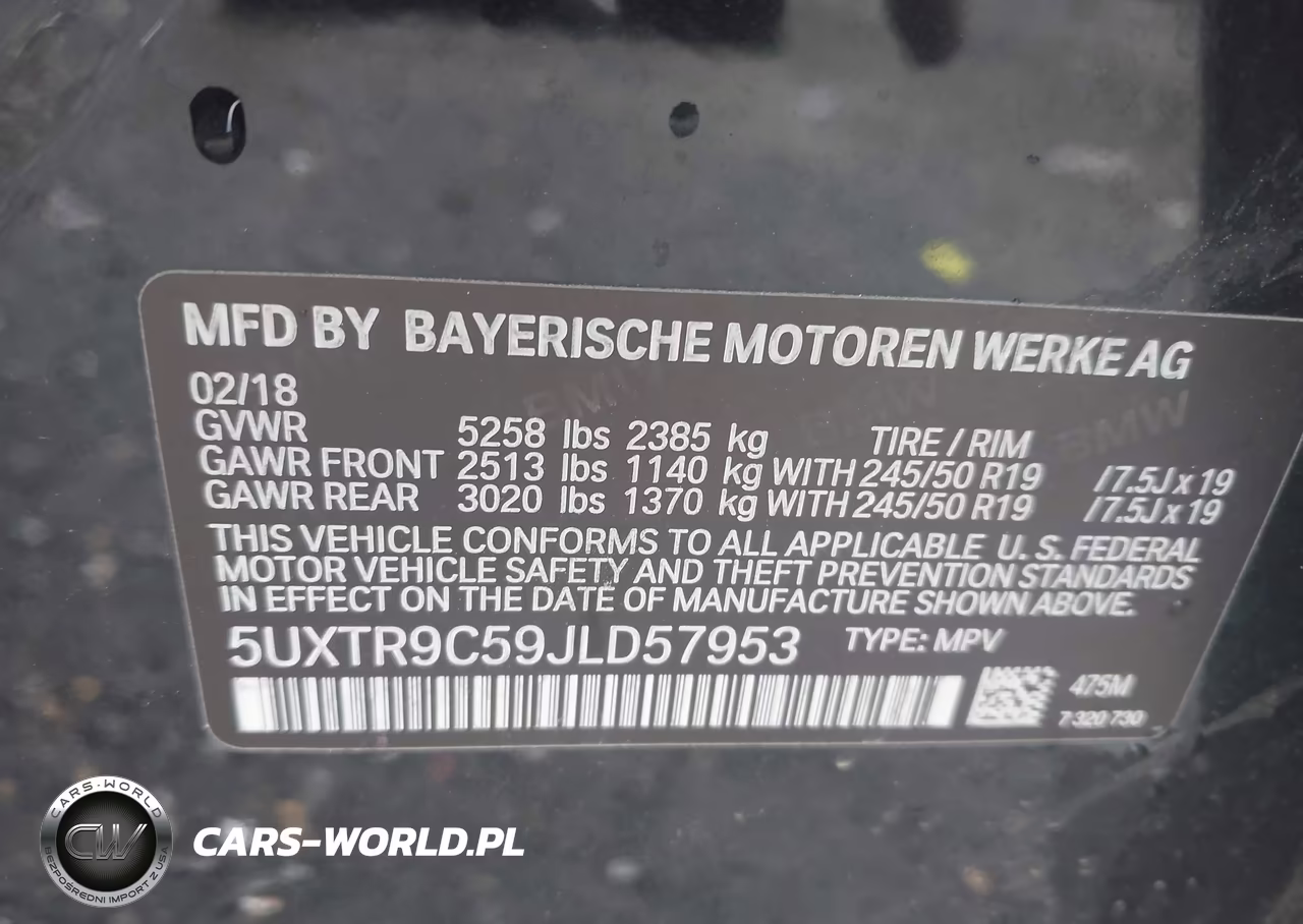 2018 BMW X3 xDrive30I VIN:5UXTR9C59JLD57953 - 9