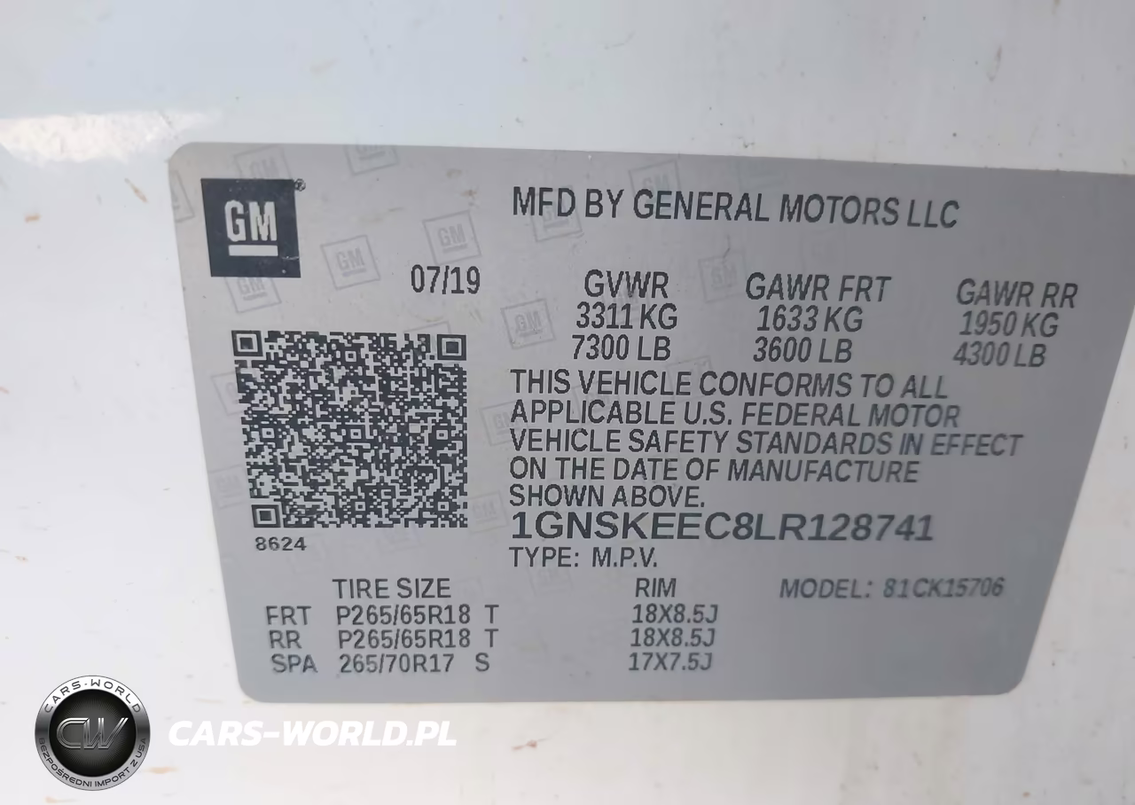 2020 Chevrolet Tahoe 4Wd Commercial Fleet VIN:1GNSKEEC8LR128741 - 9