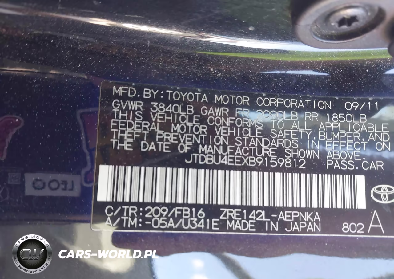 2011 Toyota Corolla Le VIN:JTDBU4EEXB9159812 - 9