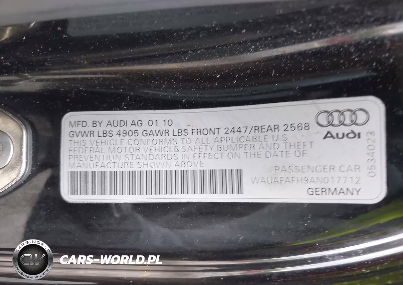 2010 Audi A5 2.0T Premium VIN:WAUAFAFH9AN017712 - 9