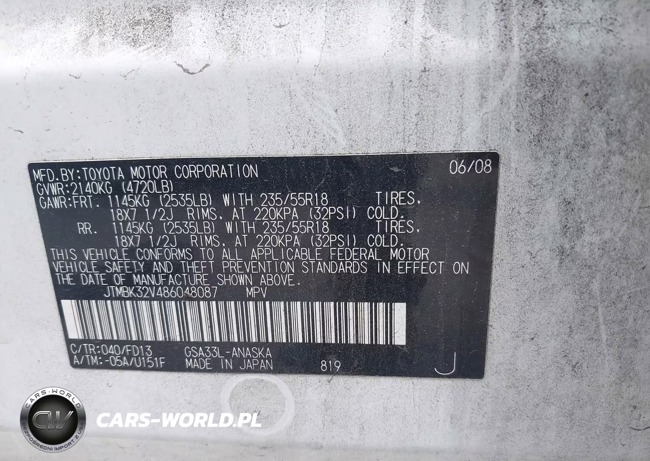 2008 Toyota Rav4 Sport V6 VIN:JTMBK32V486048087 - 9