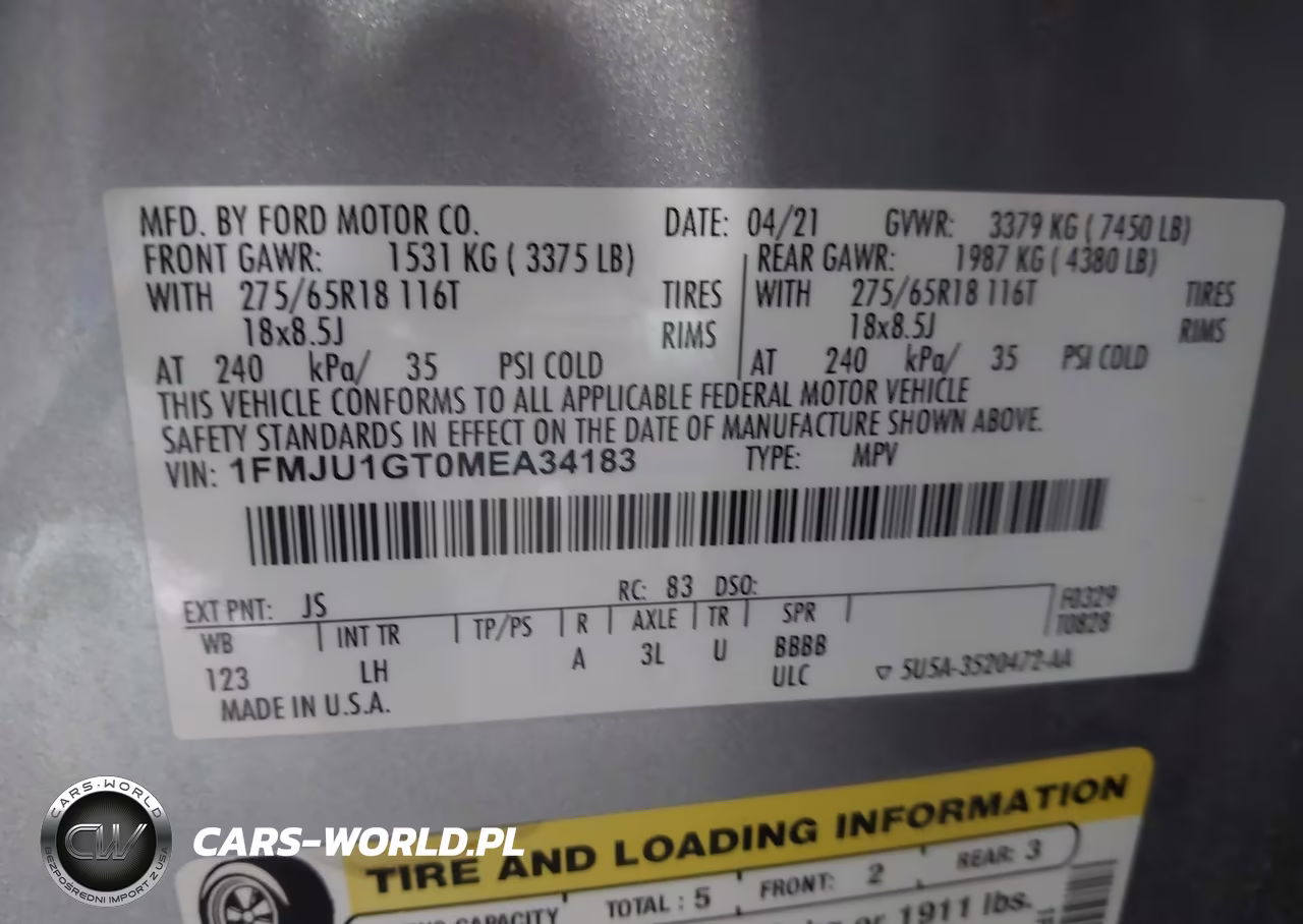 2021 Ford Expedition Xl VIN:1FMJU1GT0MEA34183 - 9