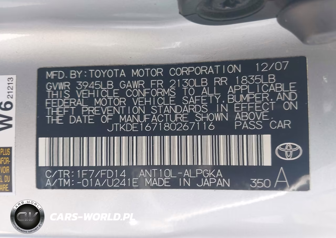 2008 Scion Tc VIN:JTKDE167180267116 - 9