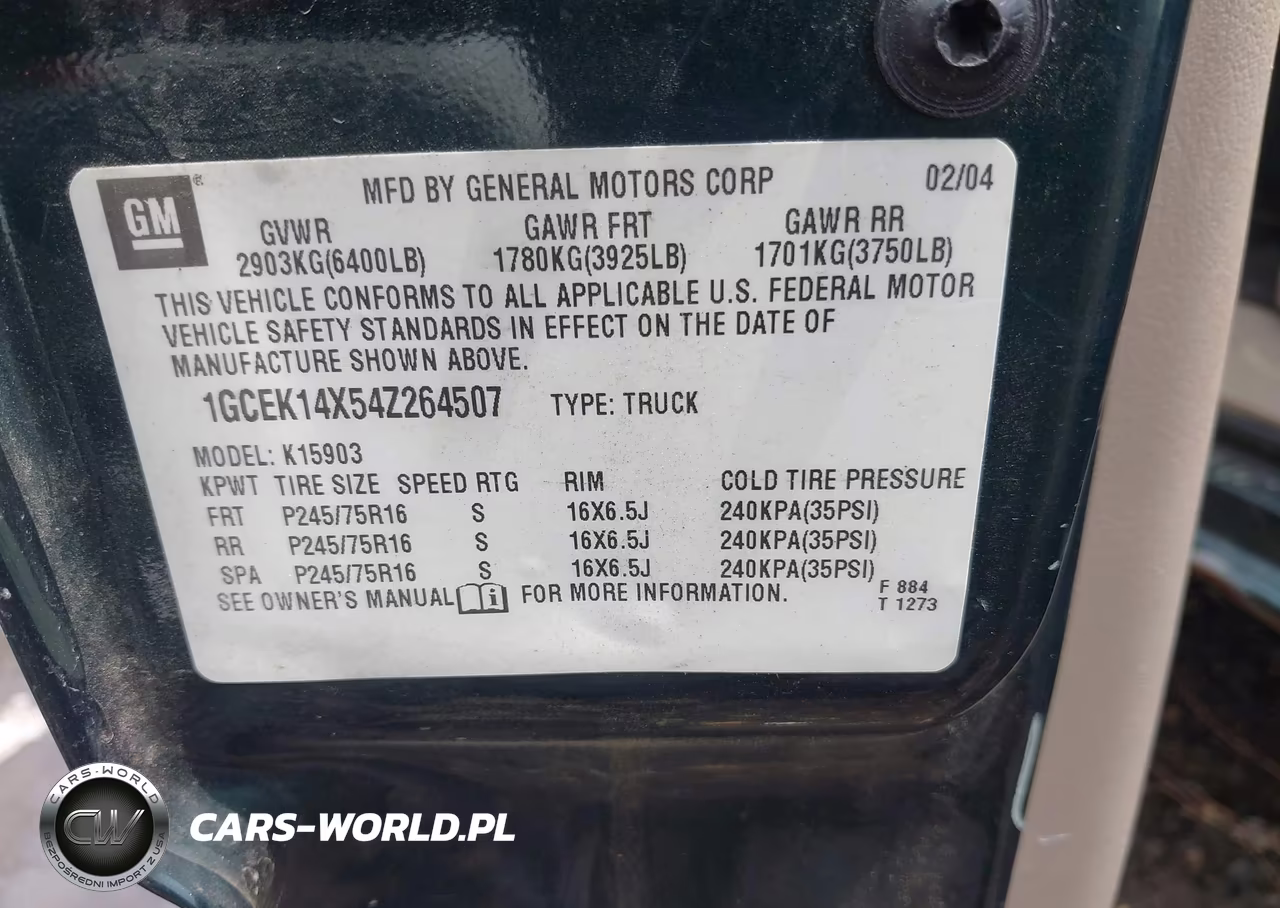 2004 Chevrolet Silverado 1500 Work Truck VIN:1GCEK14X54Z264507 - 9