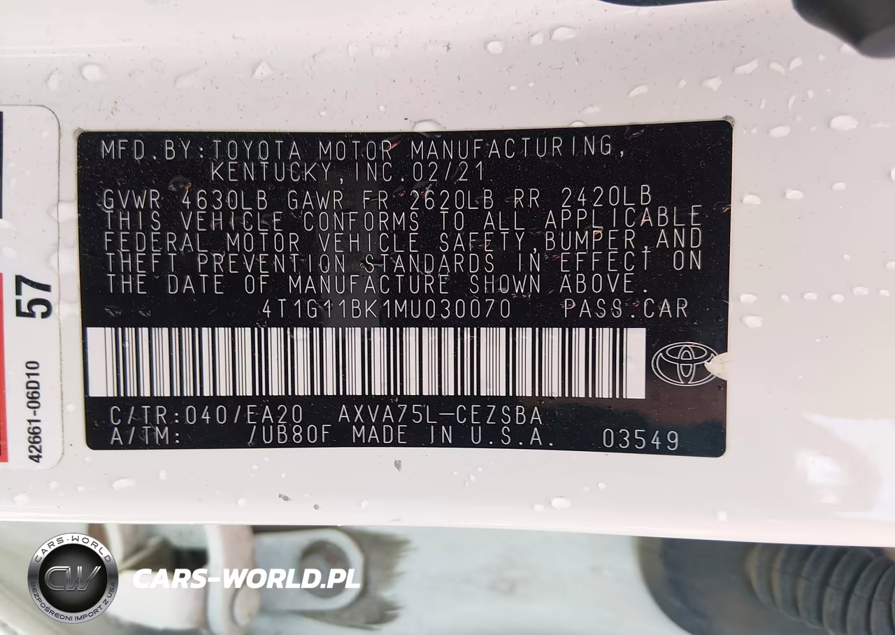 2021 Toyota Camry Se Awd VIN:4T1G11BK1MU030070 - 9