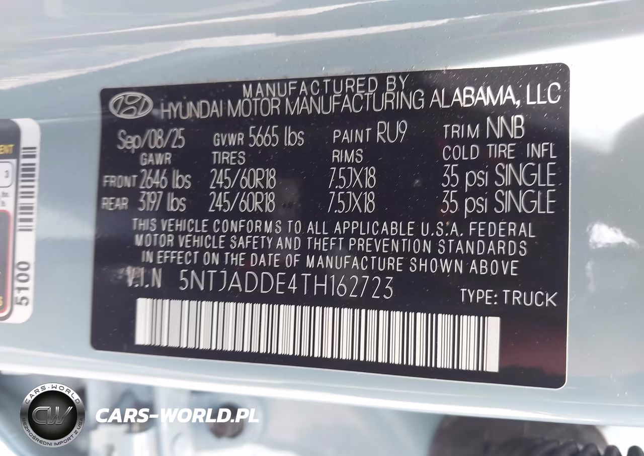 2026 Hyundai Santa Cruz Se VIN:5NTJADDE4TH162723 - 9
