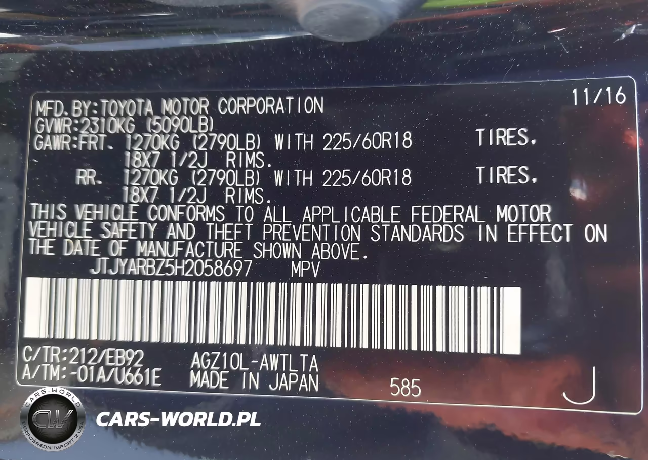 2017 Lexus Nx 200T F Sport VIN:JTJYARBZ5H2058697 - 9