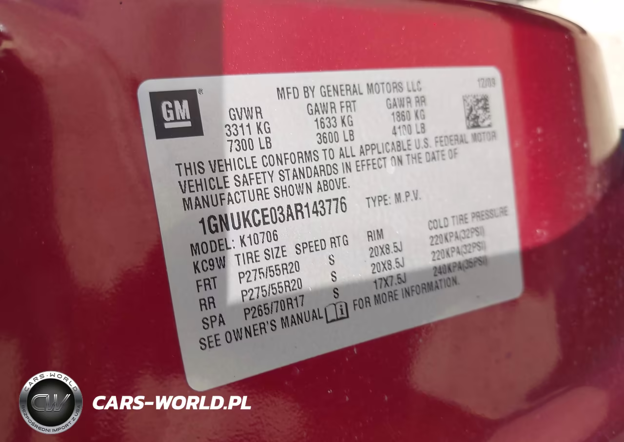 2010 Chevrolet Tahoe Ltz VIN:1GNUKCE03AR143776 - 9
