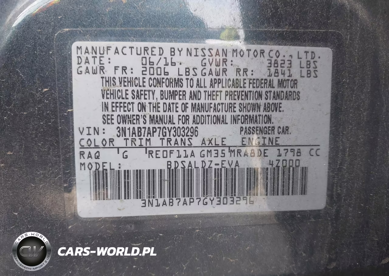 2016 Nissan Sentra Sv VIN:3N1AB7AP7GY303296 - 9
