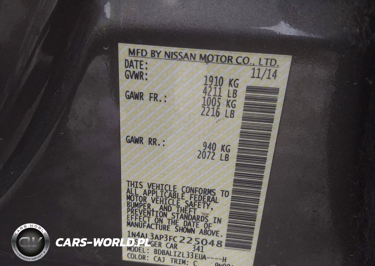 2015 Nissan Altima 2.5 Sv VIN:1N4AL3AP3FC225048 - 9
