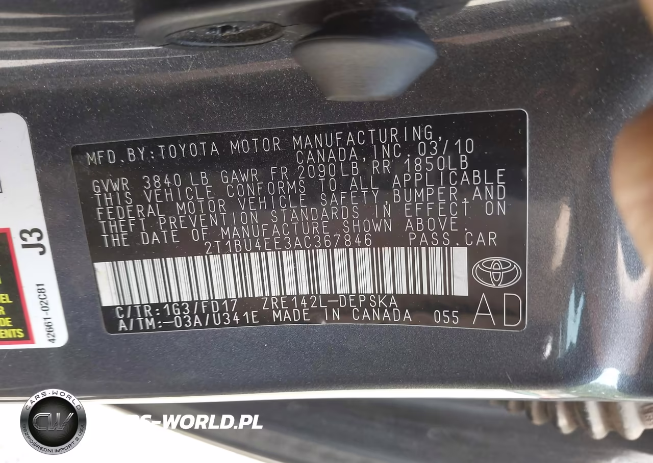 2010 Toyota Corolla S VIN:2T1BU4EE3AC367846 - 9
