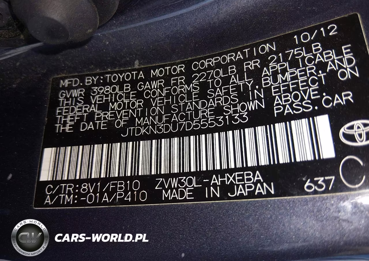 2013 Toyota Prius Three VIN:JTDKN3DU7D5553133 - 9