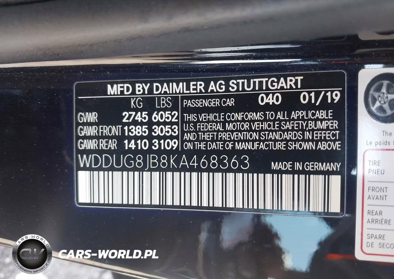 2019 Mercedes-Benz Amg S 63 4Matic VIN:WDDUG8JB8KA468363 - 9