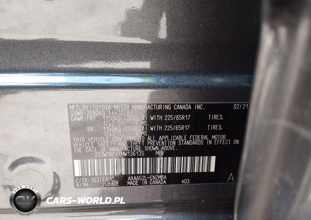 2021 Toyota Rav4 Xle VIN:2T3W1RFVXMW136135 - 9