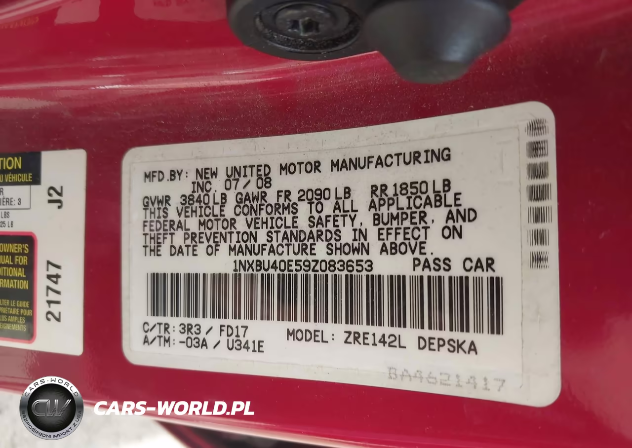 2009 Toyota Corolla S VIN:1NXBU40E59Z083653 - 9