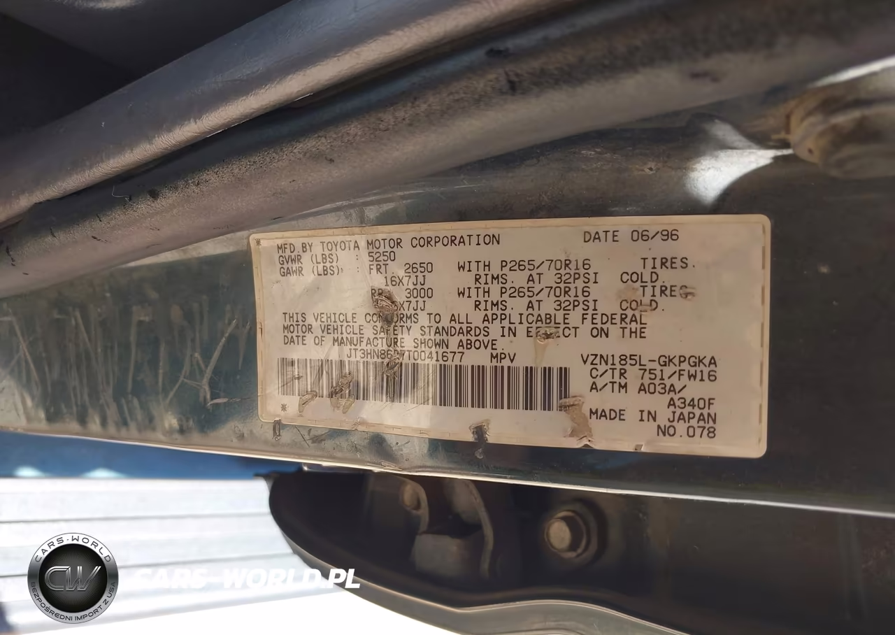 1996 Toyota 4Runner Sr5 VIN:JT3HN86R7T0041677 - 9