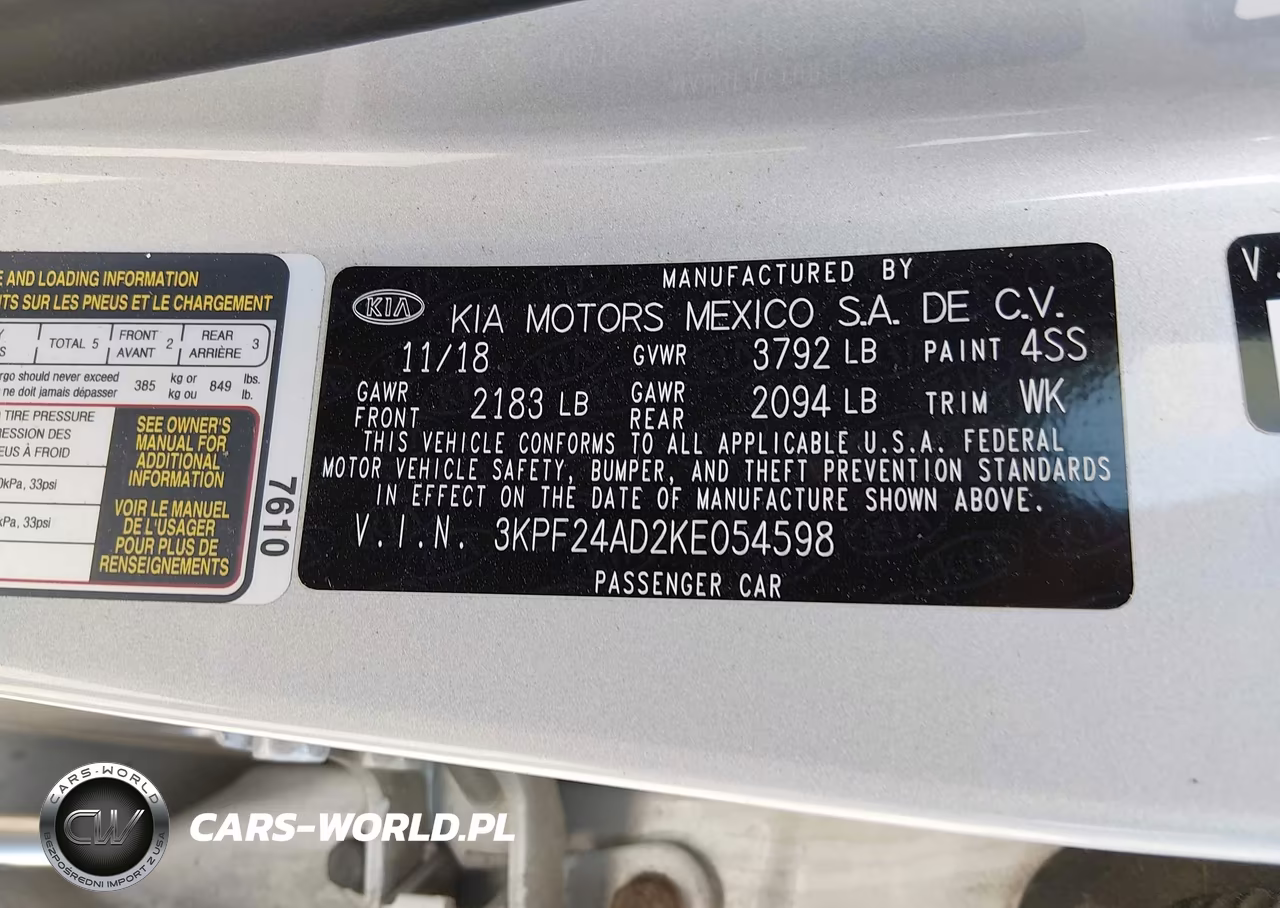 2019 Kia Forte Lxs VIN:3KPF24AD2KE054598 - 9