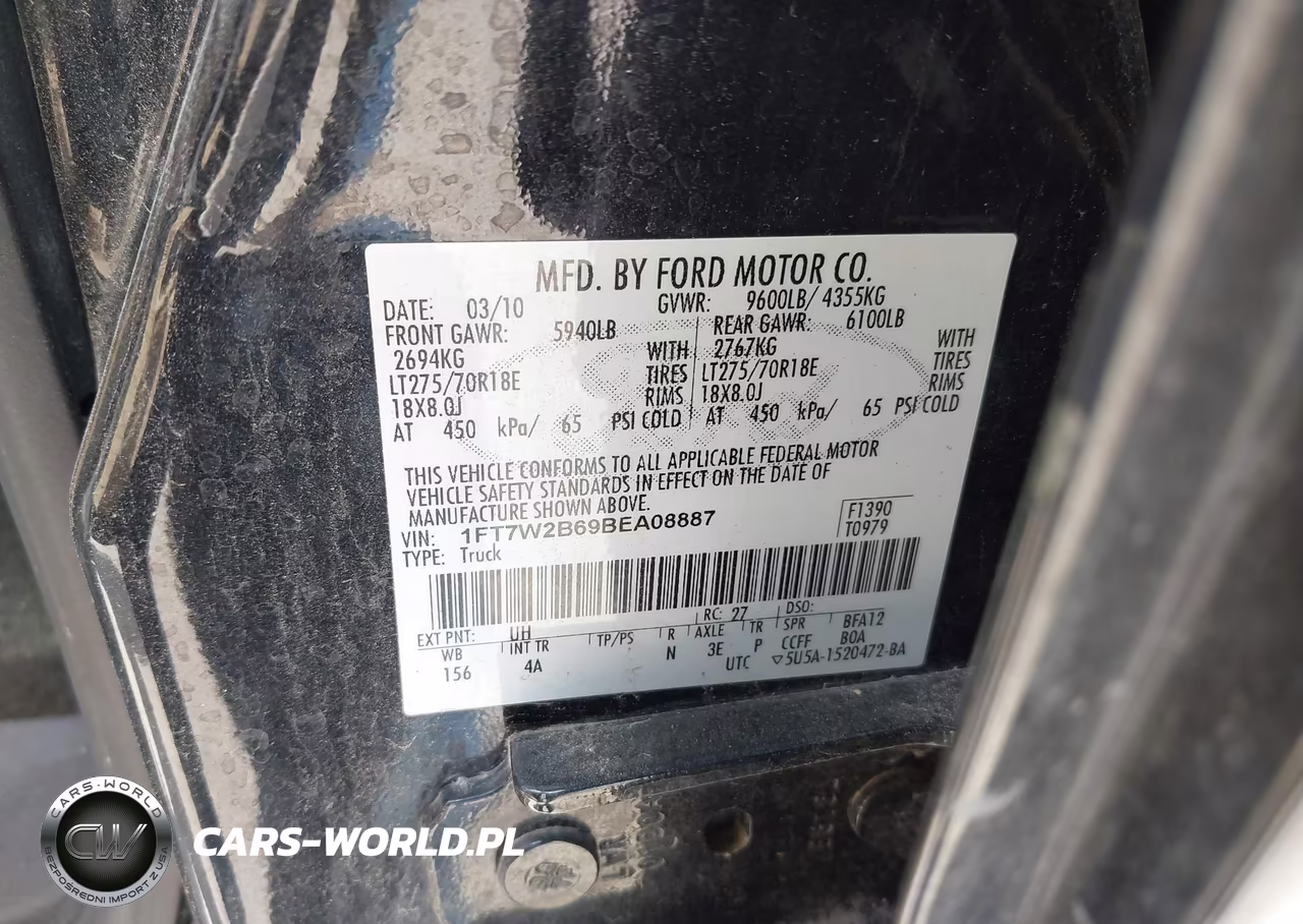 2011 Ford F-250 Lariat VIN:1FT7W2B69BEA08887 - 9