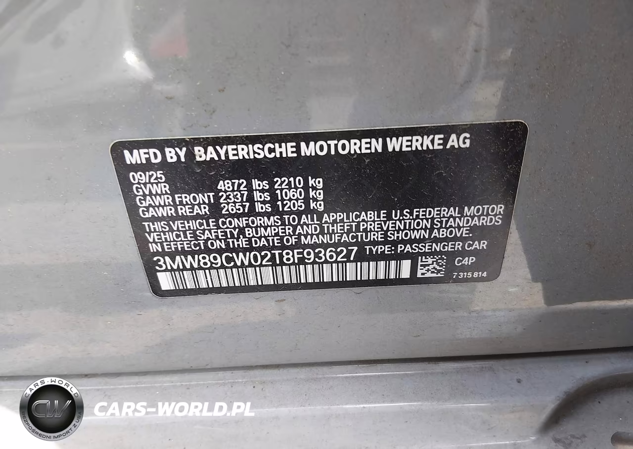 2026 BMW 330I xDrive Na VIN:3MW89CW02T8F93627 - 9