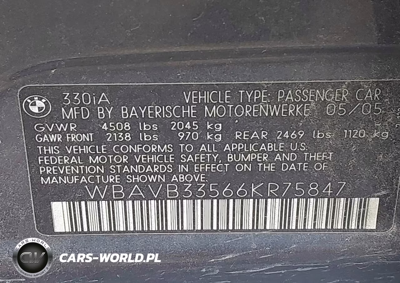 2006 BMW 330I VIN:WBAVB33566KR75847 - 9