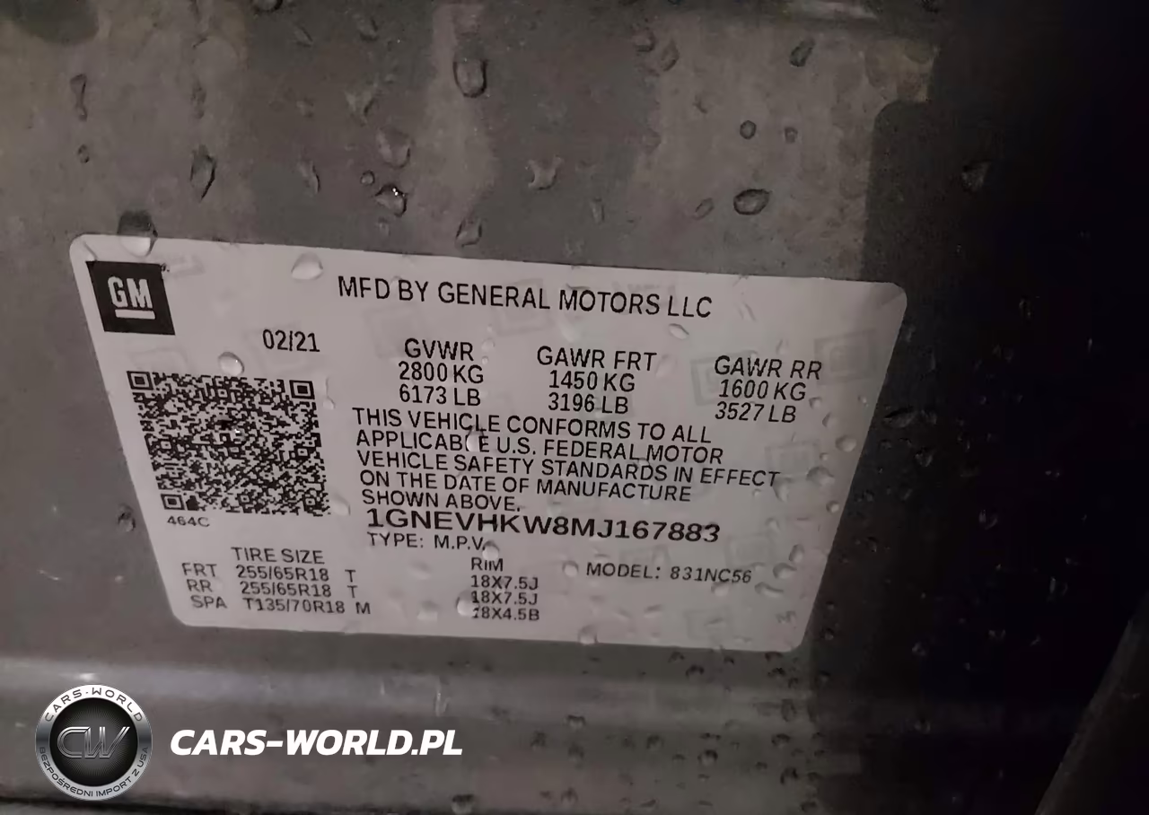 2021 Chevrolet Traverse Awd Lt Leather VIN:1GNEVHKW8MJ167883 - 9