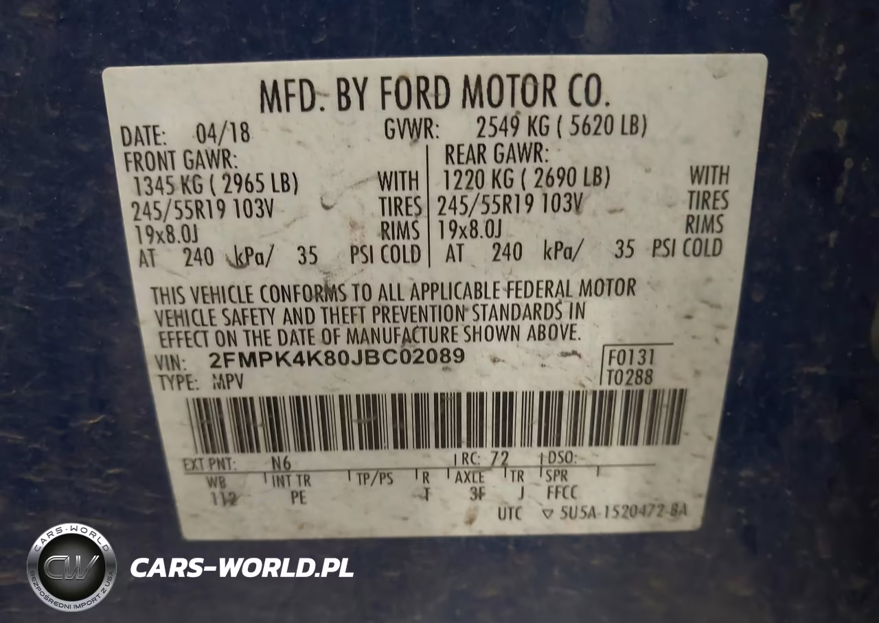 2018 Ford Edge Titanium VIN:2FMPK4K80JBC02089 - 9