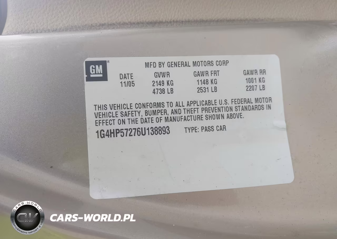 2006 Buick Lucerne Cx VIN:1G4HP57276U138893 - 9
