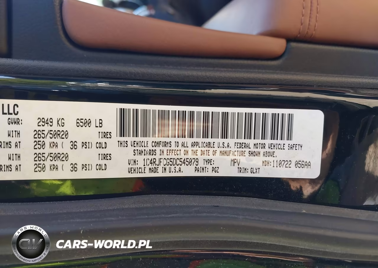 2013 Jeep Grand Cherokee Overland VIN:1C4RJFCG5DC545079 - 9