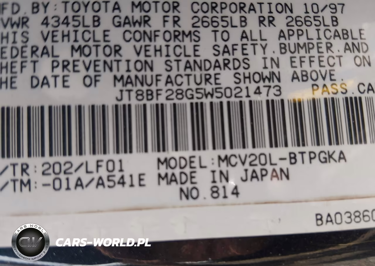 1998 Lexus Es 300 VIN:JT8BF28G5W5021473 - 9