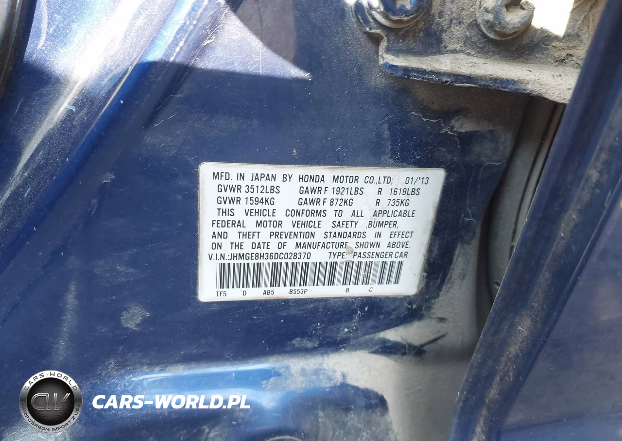 2013 Honda Fit VIN:JHMGE8H36DC028370 - 9