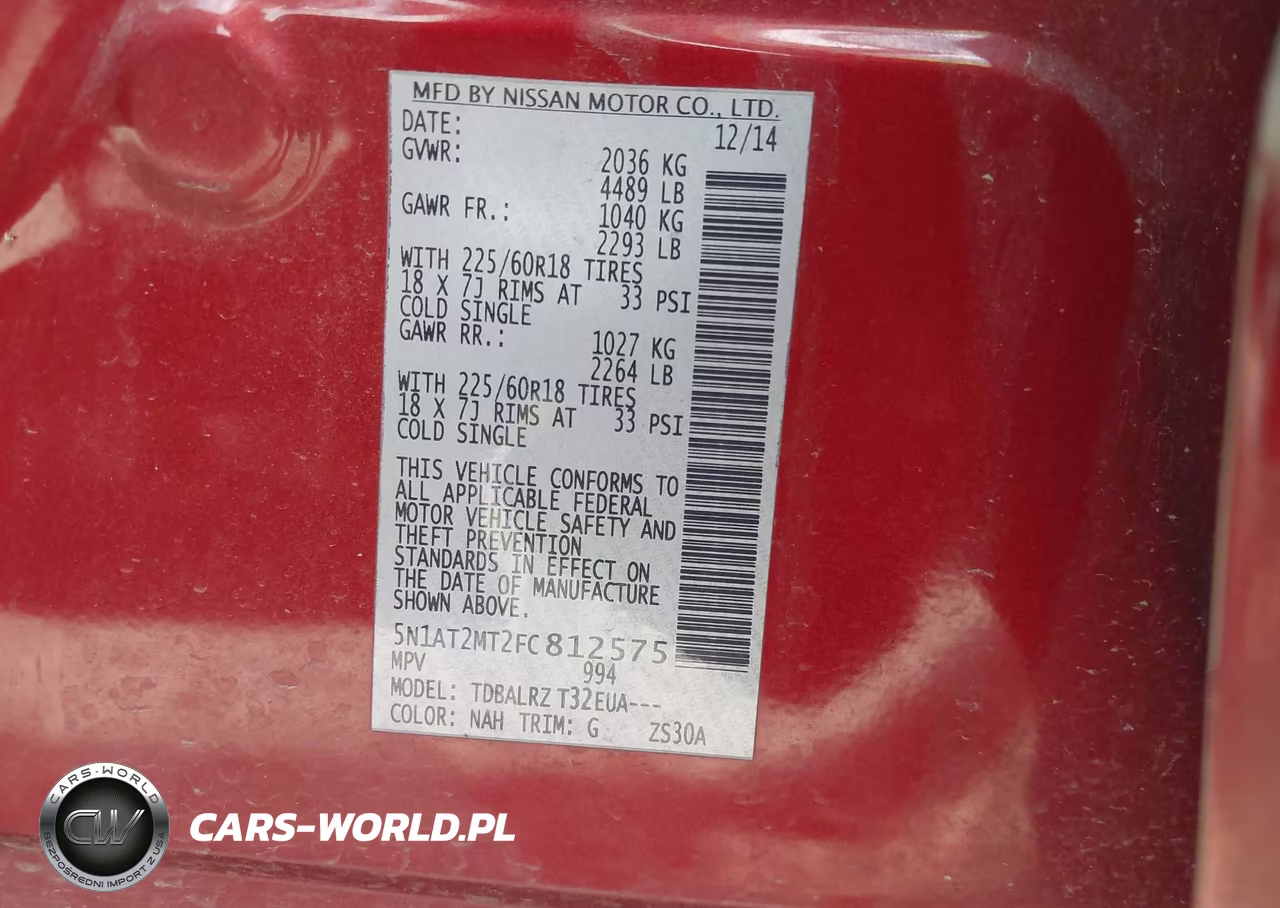 2015 Nissan Rogue Sl VIN:5N1AT2MT2FC812575 - 9