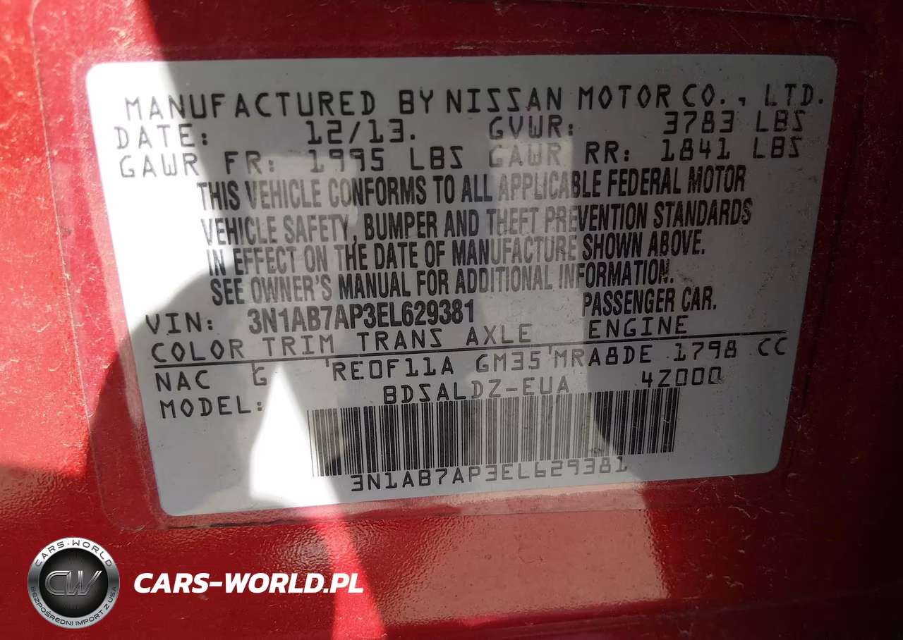 2014 Nissan Sentra Sv VIN:3N1AB7AP3EL629381 - 9