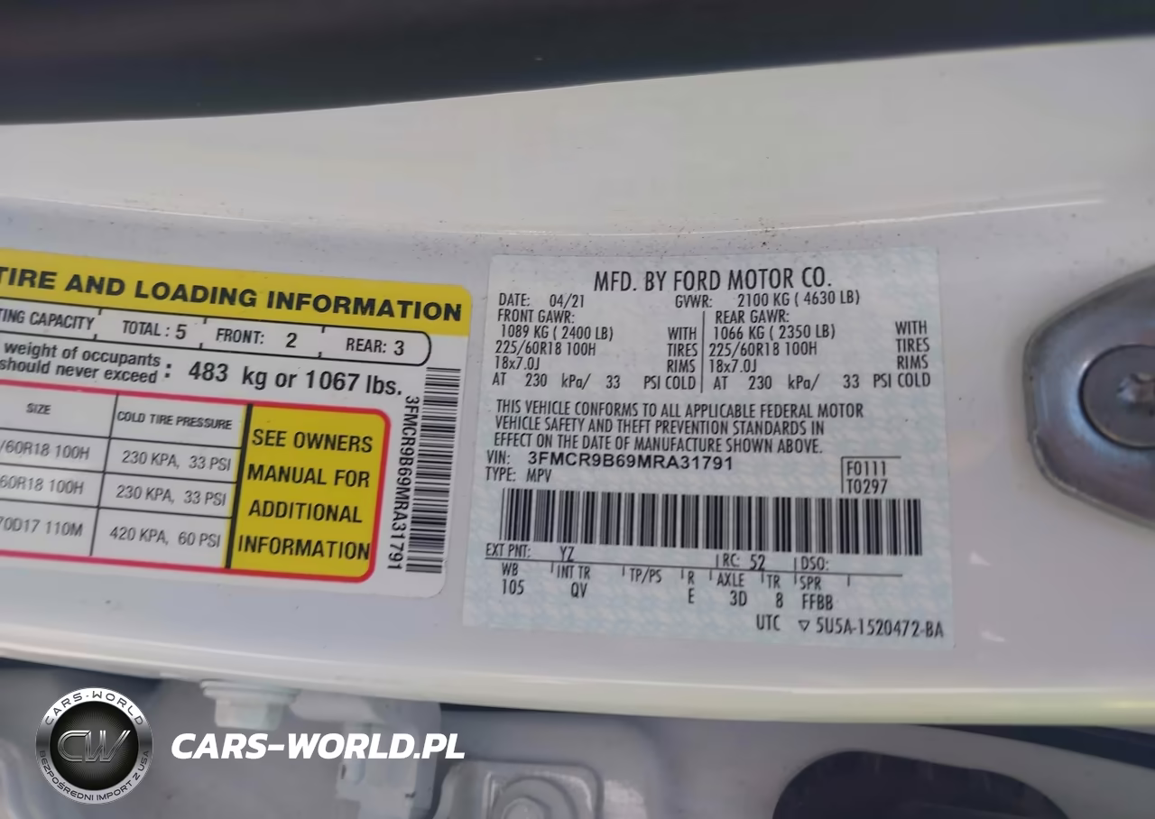 2021 Ford Bronco Sport Big Bend VIN:3FMCR9B69MRA31791 - 9