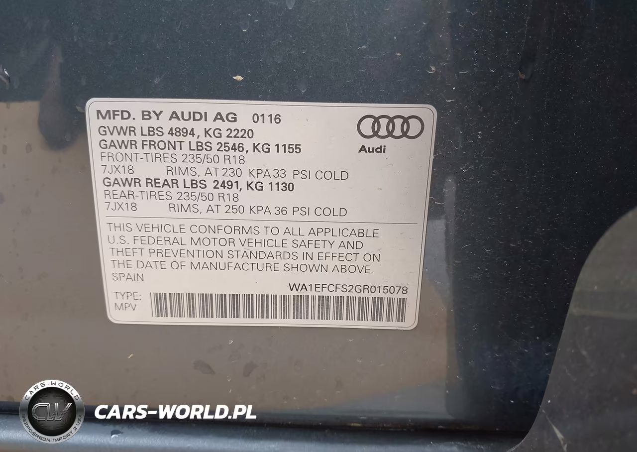 2016 Audi Q3 2.0T Premium Plus VIN:WA1EFCFS2GR015078 - 9