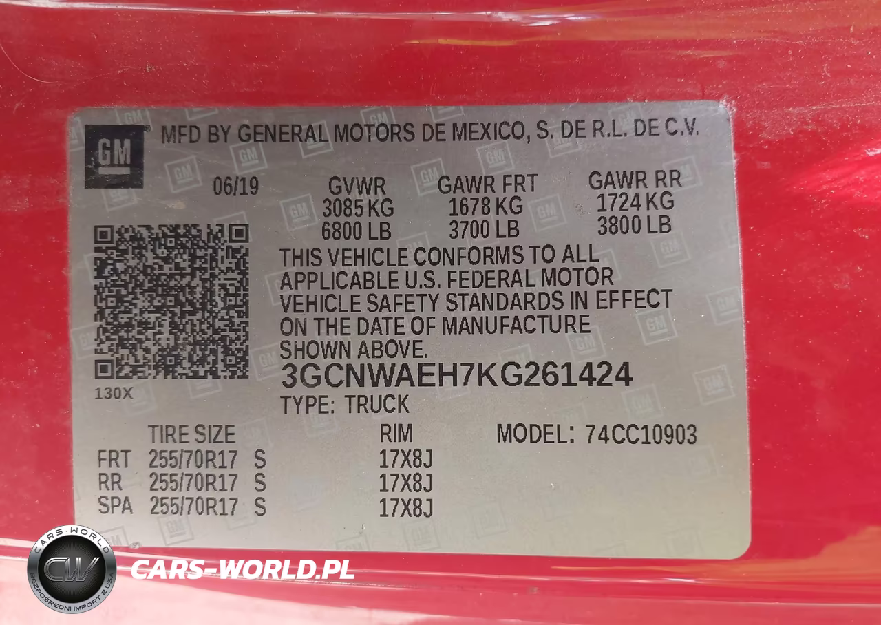2019 Chevrolet Silverado 1500 Work Truck VIN:3GCNWAEH7KG261424 - 9