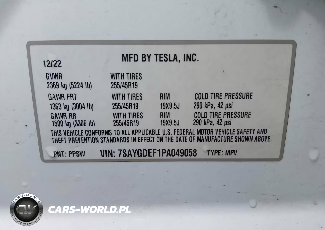 2023 Tesla Model Y Performance Dual Motor All-Wheel Drive VIN:7SAYGDEF1PA049058 - 9